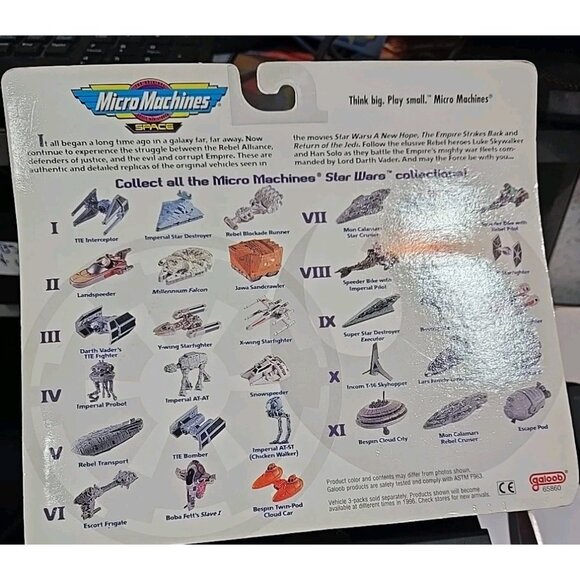 Star Wars Micro Machines set XI Cloud City / Escape Pod / Mon Cala 1996 MOC - Picture 2 of 3